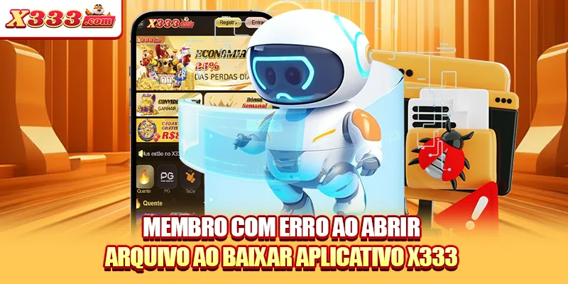 Membro com erro ao abrir arquivo ao baixar aplicativo X333